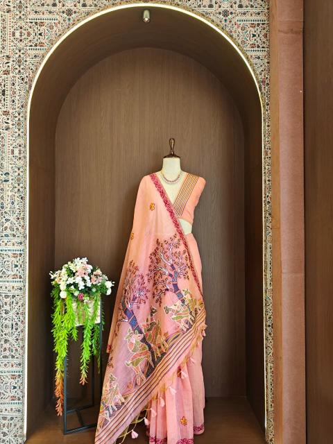 Akshara muga cotton indian sarees wholesale